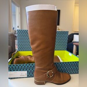 Tory Burch Brown Leather Knee-High Boots